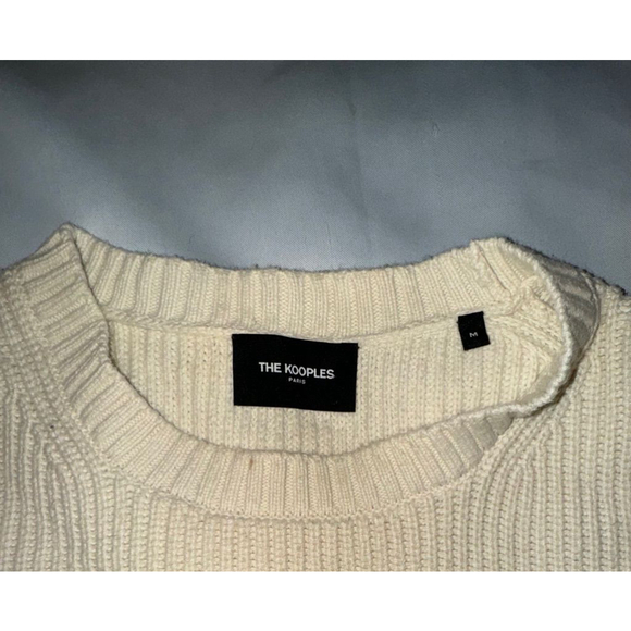 The Kooples Beige Wool Blend Sweater Ecru Knit Size M - Picture 4 of 8